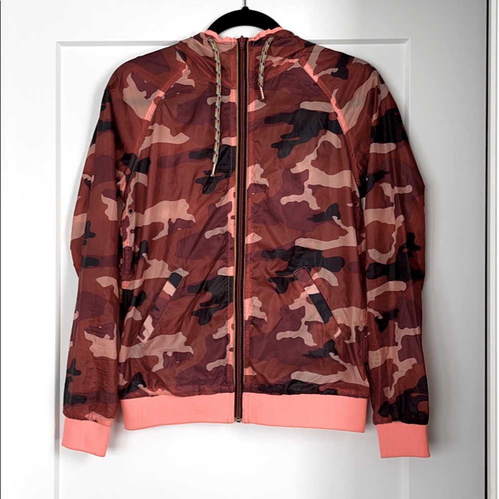 Maison Scotch Coral Camo Windbreaker Sz 1